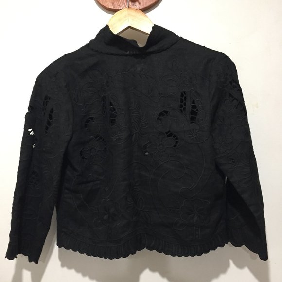 JOY LONDON CROPPED EMBROIDERED BLAZERS SIZE S - Picture 5 of 5